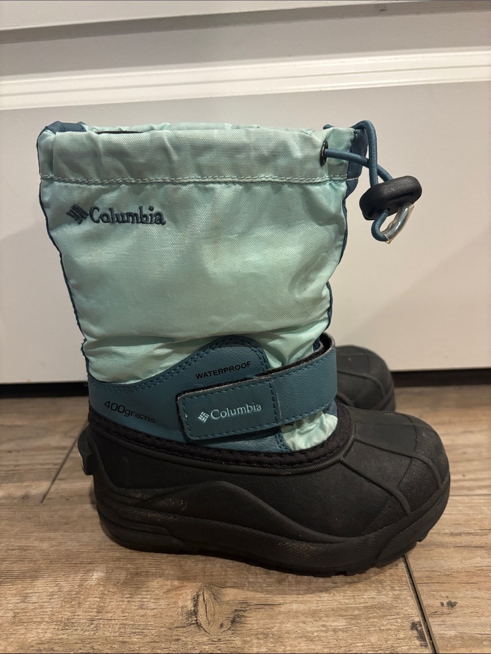 Columbia Kids Winter Snow Boots - Mint Green and Black - Picture 4 of 7